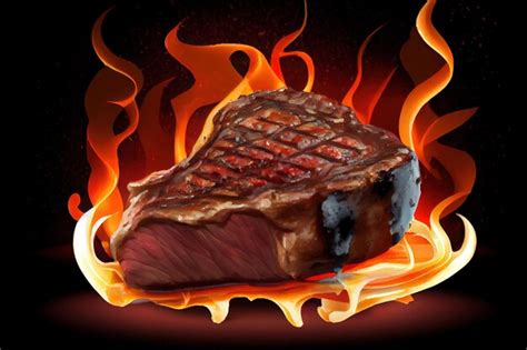 Premium AI Image Grilled Meat Steak On Stainless Grill Depot With