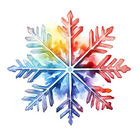 Premium Ai Image A Snowflake That Is Colored With The Colors Of The