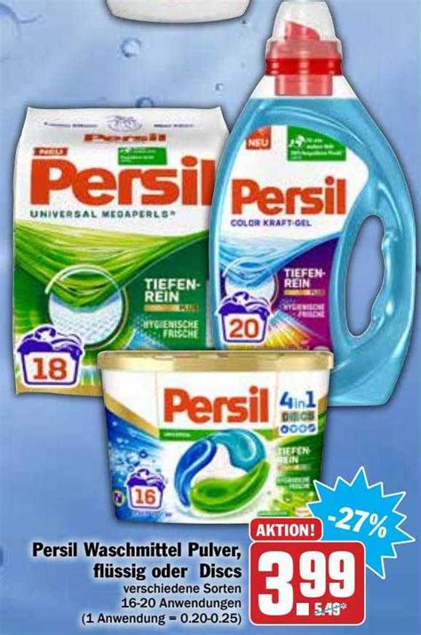 Persil Waschmittel Pulver Flüssig Oder Discs Angebot bei Hit Markt