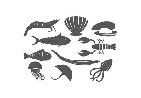 Free Ocean Animals Silhouette Icon Vector 161609 Vector Art at Vecteezy