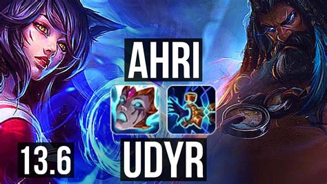 Ahri Vs Udyr Mid Games M Mastery Dominating Kr