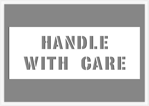 Handle With Care Text Stencil Shipping Stencils Stencils Online