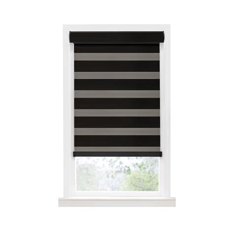 Achim Celestial Indoor Cordless Black Polyester Room Darkening Window