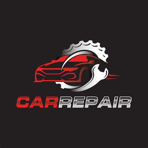 Minimalist Car Repair Logo Design Template Car Repair Service Logo