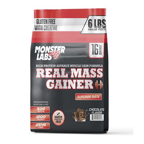 Buy Monster Labs Real Mass Gainer 6 Lbs Chocolate In Dubai Abu Dhabi Sharjah Uae