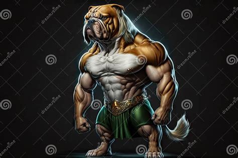 Ai Generated Image Of A Dog Muscleman Generative Ai Background Of An