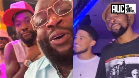 Rick Ross Meek Mill Pull Up On Kevin Durant Devin Booker At Club In