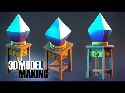 Stylized Crystal Stand In Maya 2024 Zbrush And Substance 3D Painter