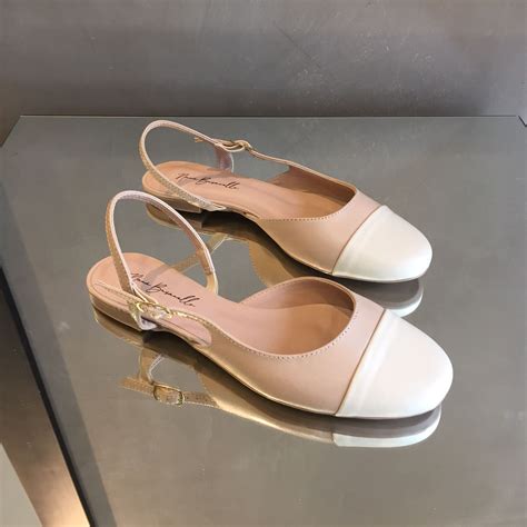 Sapatilha Slingback em Couro Antonella Nude Natágia Busanello