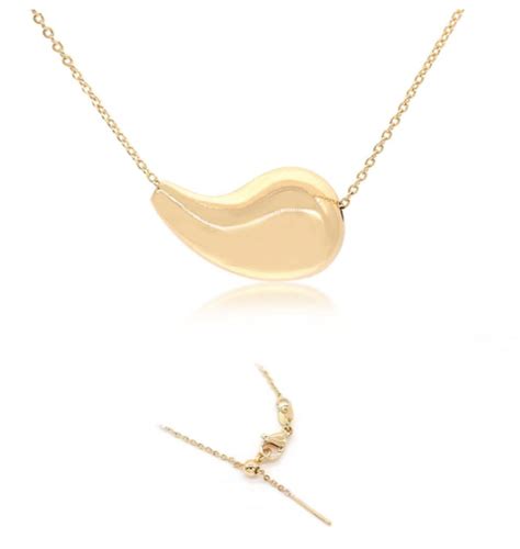 Teardrop Waterdrop Gold Filled Necklace Savvy Bling