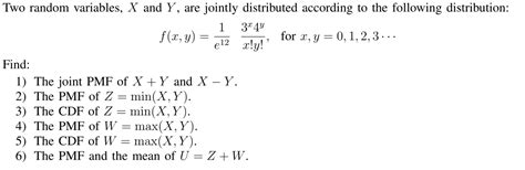 Solved Two Random Variables X And Y Are Jointly