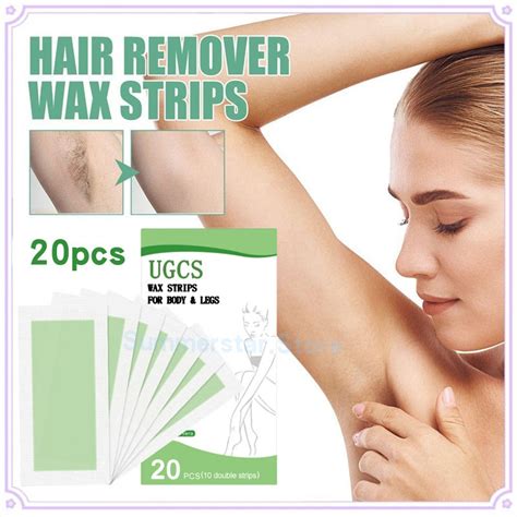 20Pcs Set Hair Removal Wax Strips Papers Calf Underarm Arm Large Size