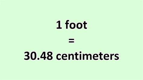 Convert Foot to Centimeter - ExcelNotes