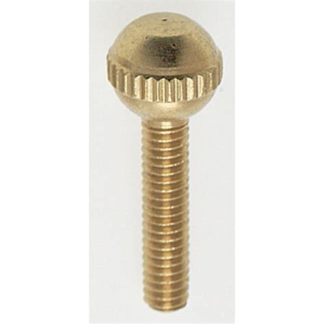 Satco Solid Brass Thumb Screws Burnished And Lacquered 8 32 Ball Head 3 4in