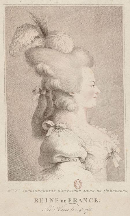 Portrait De Marie Antoinette En Buste Etampe