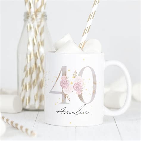 Personalised 40th Birthday Mug Personalised Birthday Mug Etsy