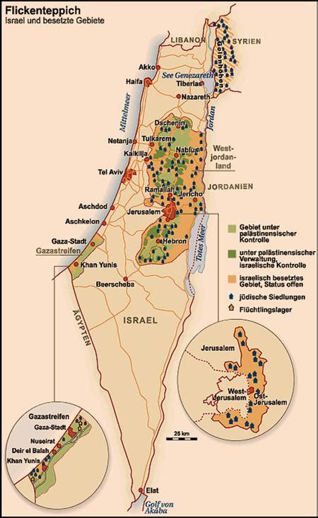 KARTEN Nahostkonflikt Israel Palästina