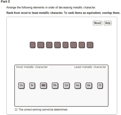 Arrange The Following Elements In Order Of Decreasing Metallic