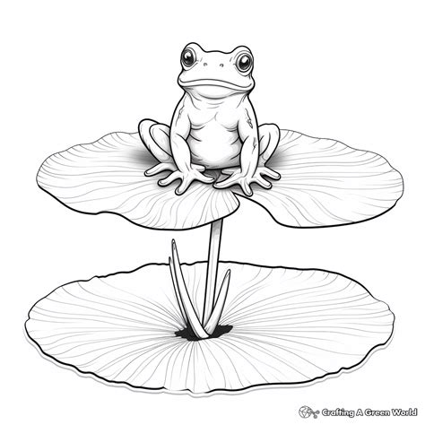how to draw frogs on lily pads