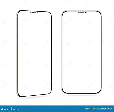 Realistic Smartphone Mockup Cellphone Frame With Blank Display