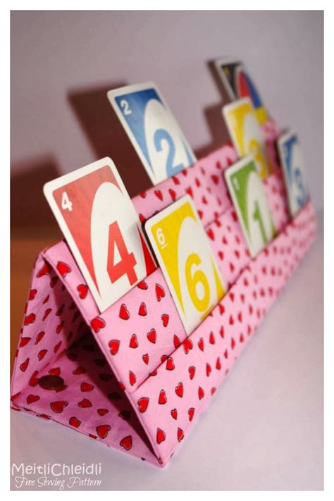 Fabric Playing Card Caddy Free Sewing Pattern Fabric Art Diy