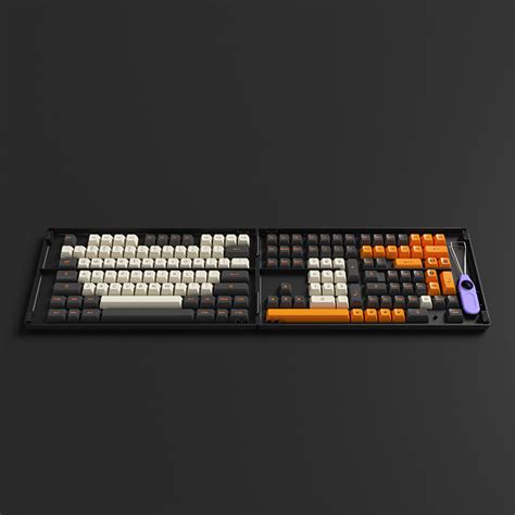 Set keycap AKKO Carbon Retro PBT Double Shot ASA profile 158 nút