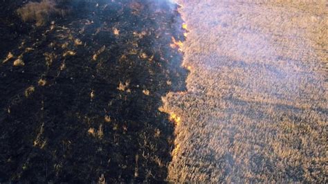 Premium Photo Aerial Drone View Flight Over Two Firefighters Putting