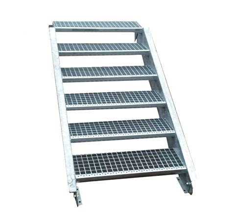 6 Stufen Stahltreppe Breite 120 cm Geschosshöhe 90 120 cm inkl