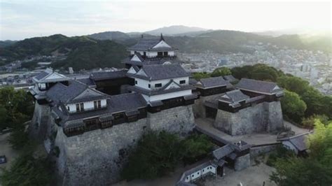 Aerial View Turning Around Matsuyama Castle Stock Footage Video (100% Royalty-free) 1072935770 ...