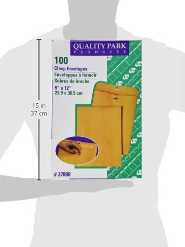 Quality Park 9 X 12 Brown Kraft Clasp Envelopes With Deeply Gummed