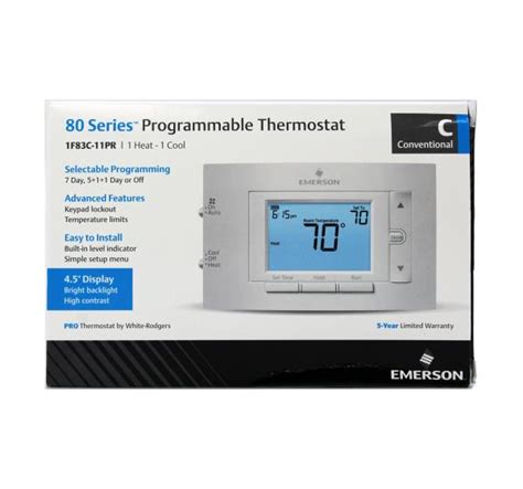 Emerson White Rodgers 80 Series 1 H 1 C Programmable Thermostat 1f83c 11pr 744759704139 Ebay