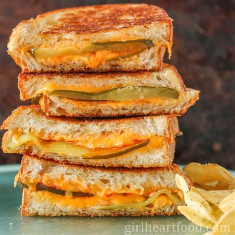 Pickle Grilled Cheese Sandwich Girl Heart Food®