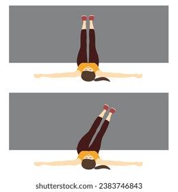 Lady That Making Wall Pilates Exercise Stock Illustration 2383746843 ...