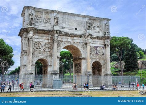 Arco Di Constantino Triumphal Arch In Rome Editorial Stock Photo