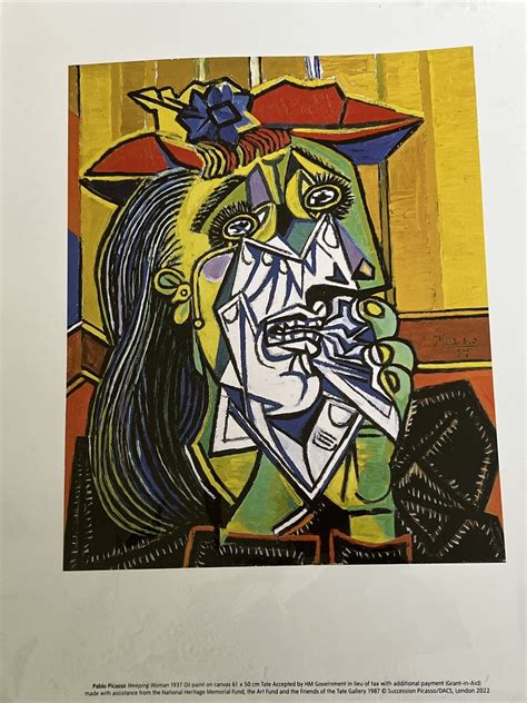 Pablo Picasso Weeping Woman 1937 Oil Paint Canvas 61x50 Tate Gallery