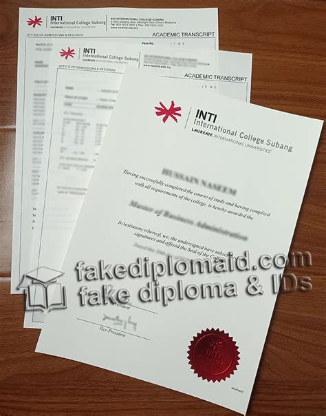 How To Order A Fake INTI International University Diploma And Transcripts