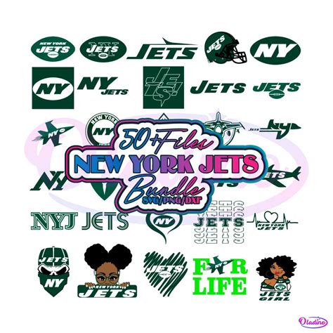 New York Jets NFL Team SVG Bundle Graphic Design Files