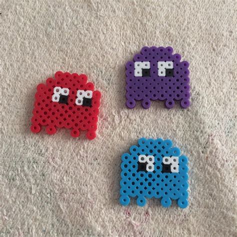 Pacman Ghost Perler Bead Creations By Shiningbunny On Etsy