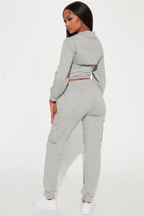 Different Vibes 3 Piece Jogger Set Heather Grey Fashion Nova