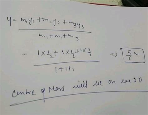 U Dugle Be Example Find The Centre Of Mass Of A Uniform L Shaped