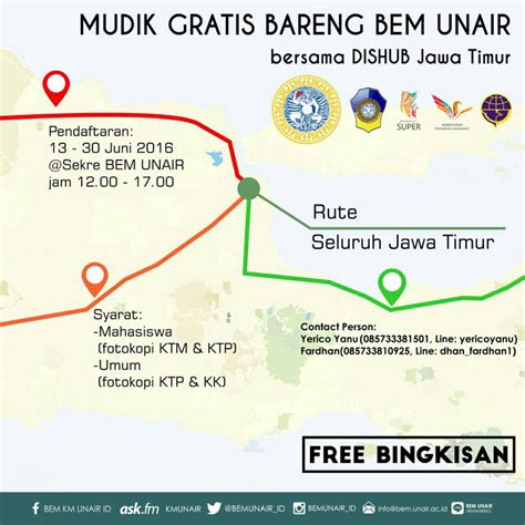 Universitas Airlangga On Twitter UPDATE MUDIK GRATIS BARENG BEM UNAIR