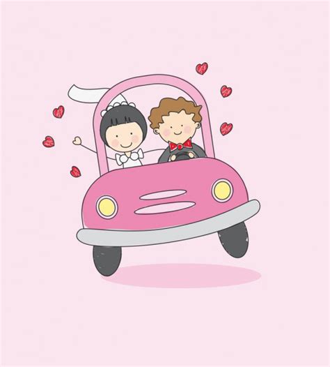 Just Married Car Vector Art Stock Images Depositphotos