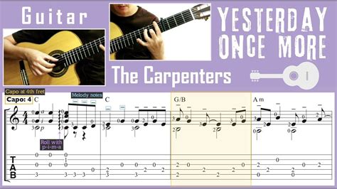 Yesterday Once More The Carpenters Guitar YouTube Richard