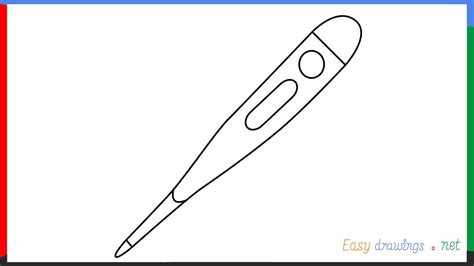 How To Draw Thermometer Step By Step For Beginners Youtube