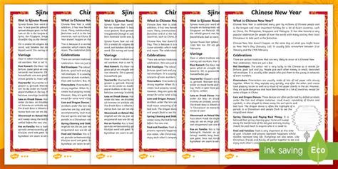 Chinese New Year Differentiated Reading Comprehension Activity