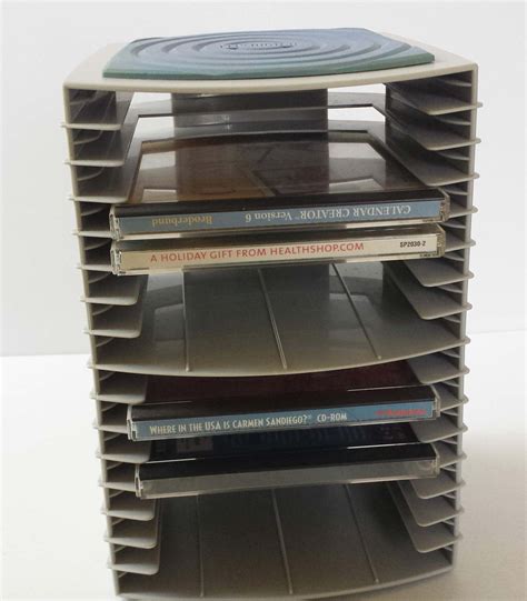 Stackable CD Storage Tower Holds 16 CD/DVD/Blue-Ray Disks Kensington ...