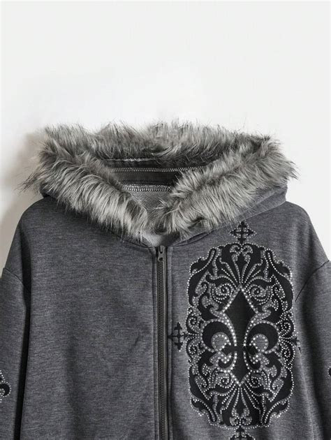 Our Fairycore Hooded Sweatshirt With Rhinestone Detailing Drop