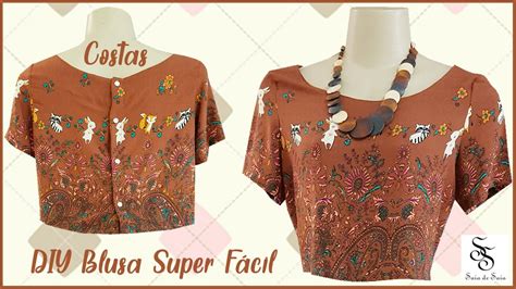 DIY Blusa Super Fácil de fazer Feita retalhos Easy Blouse