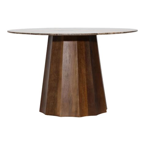 Marble Round Fluted Pedestal Dining Table Chairish