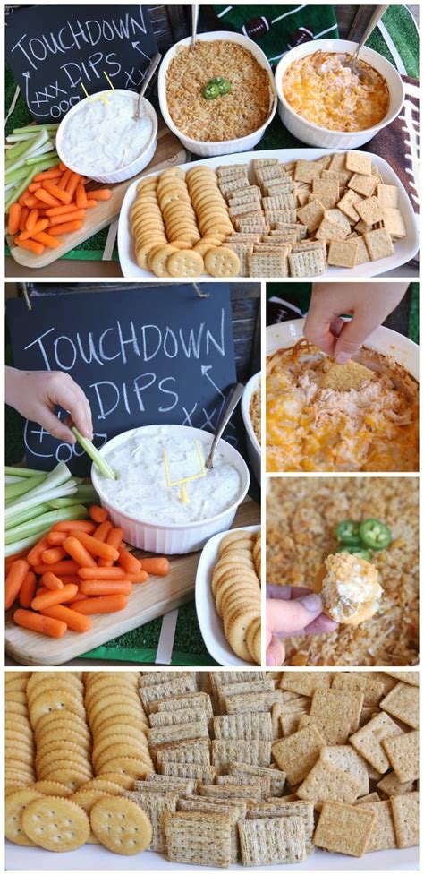 Easy Football Party Touchdown Dip Bar Mom Endeavors